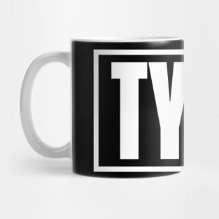 typography white design from typography dose Mug